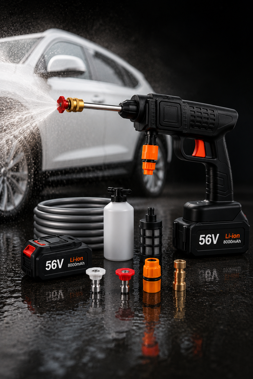 🔫 Hidrolavadora Inalámbrica 48V | Potencia y Libertad de Limpieza 💦